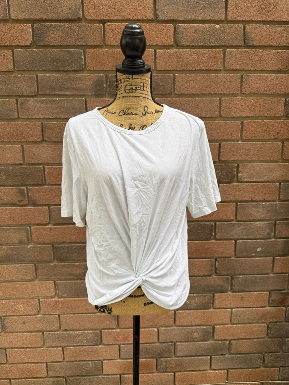 lululemon athletica White Twist-Front Short Sleeve Tee Size 12